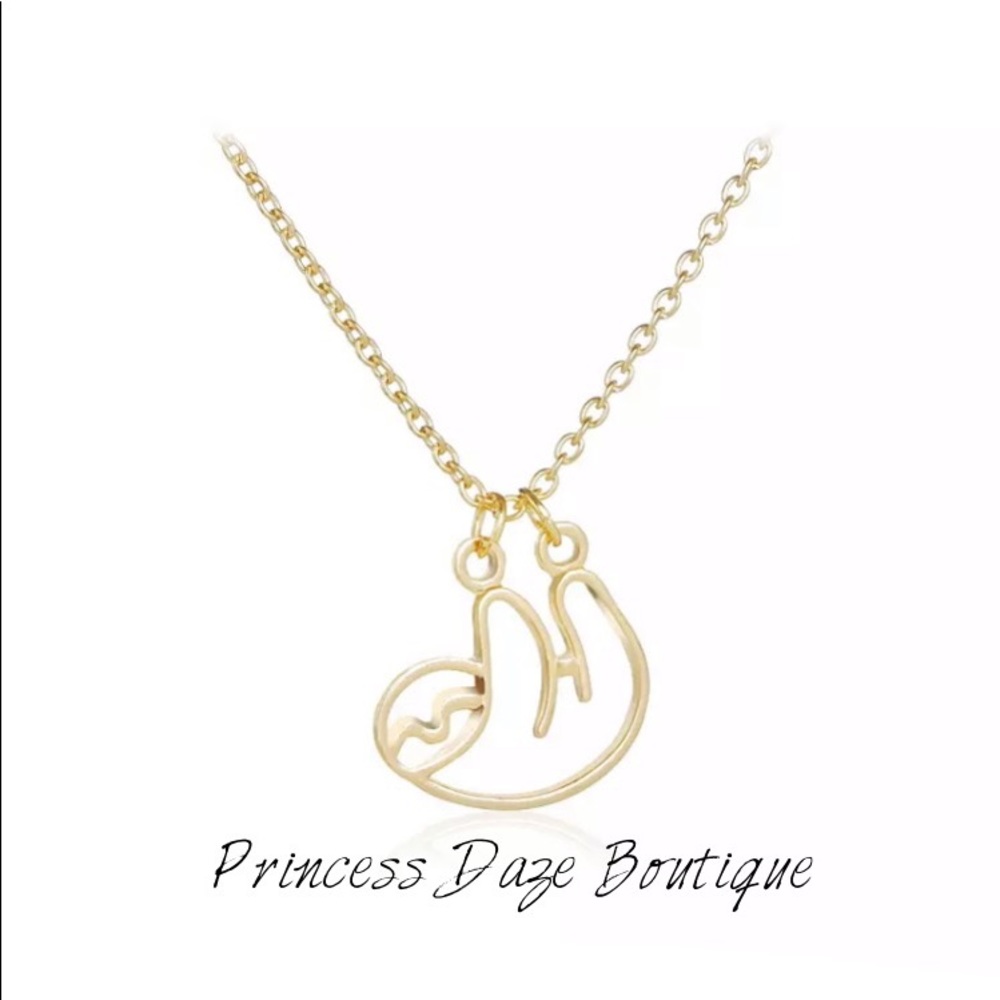 Gold Sloth Necklace‎